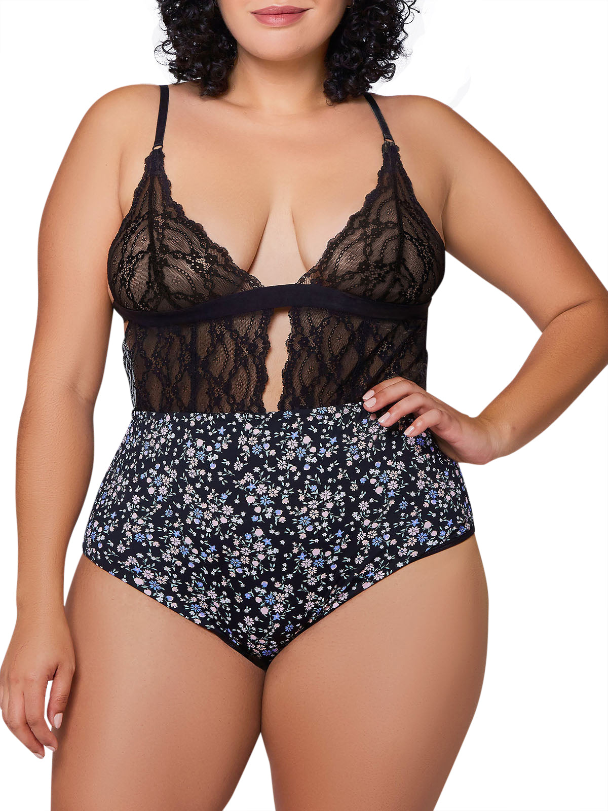 iCollection Plus Size Teddy Lingerie Hollyn Plus Size Teddy