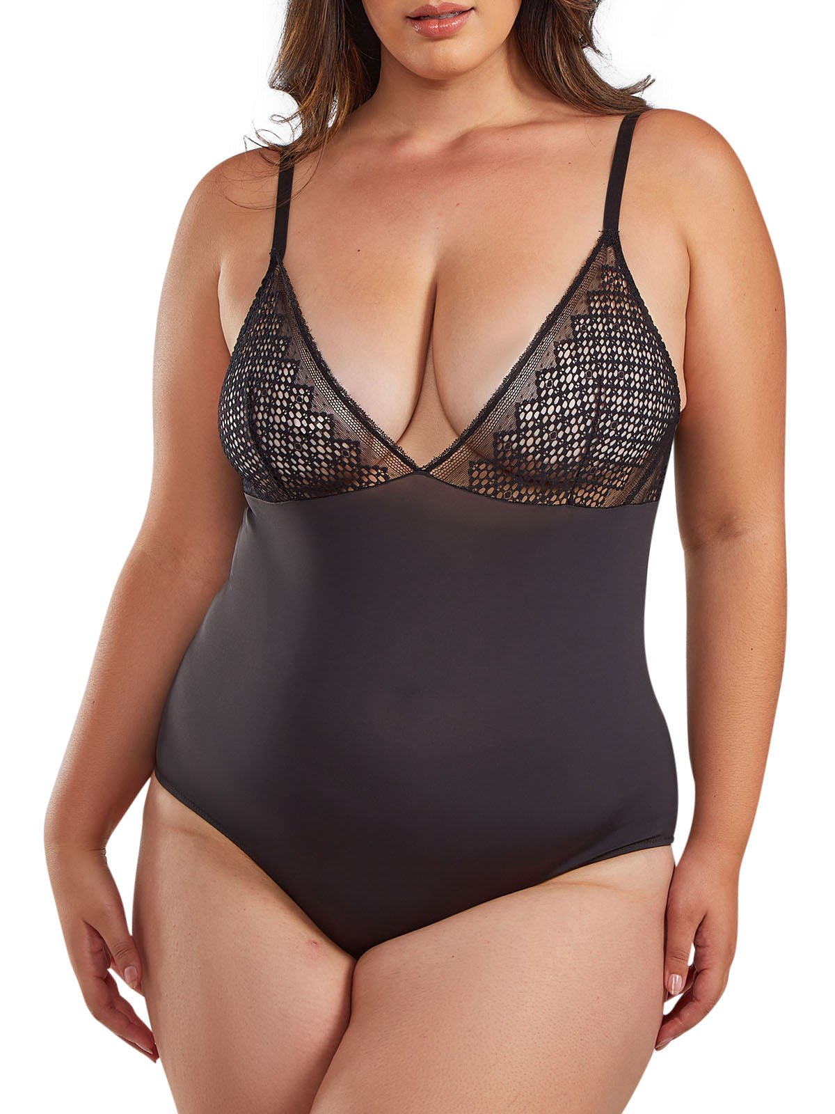 iCollection Plus Size Teddy Lingerie Julianne Plus Size Teddy