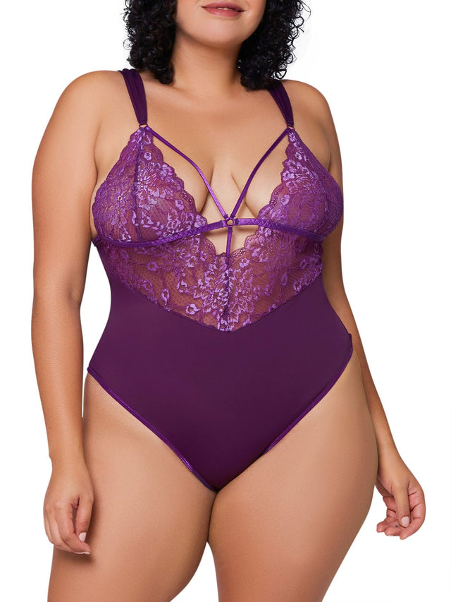 iCollection Plus Size Teddy Lingerie Primrose Plus Size Teddy