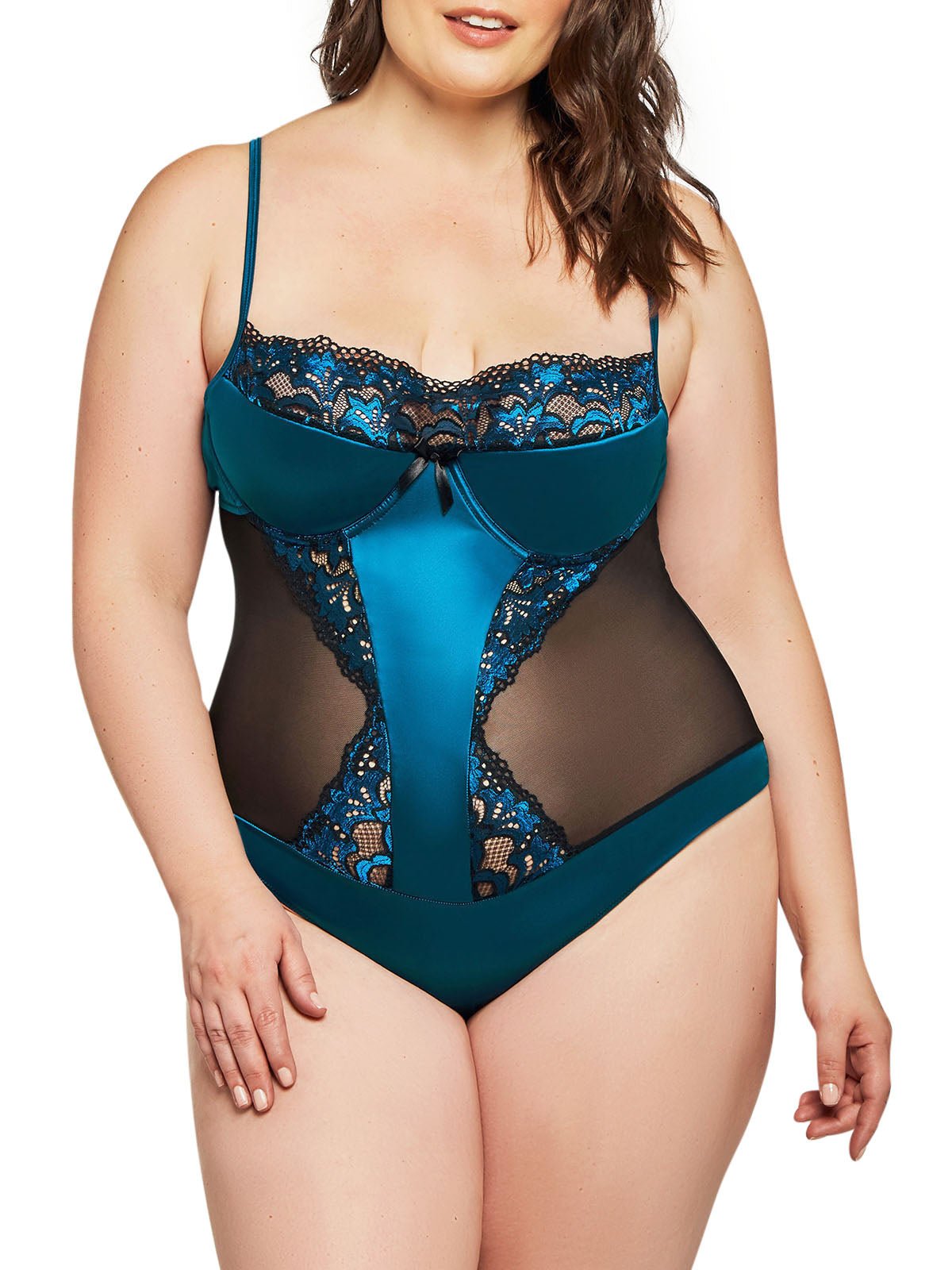 iCollection Plus Size Teddy Lingerie Saskia Plus Size Teddy