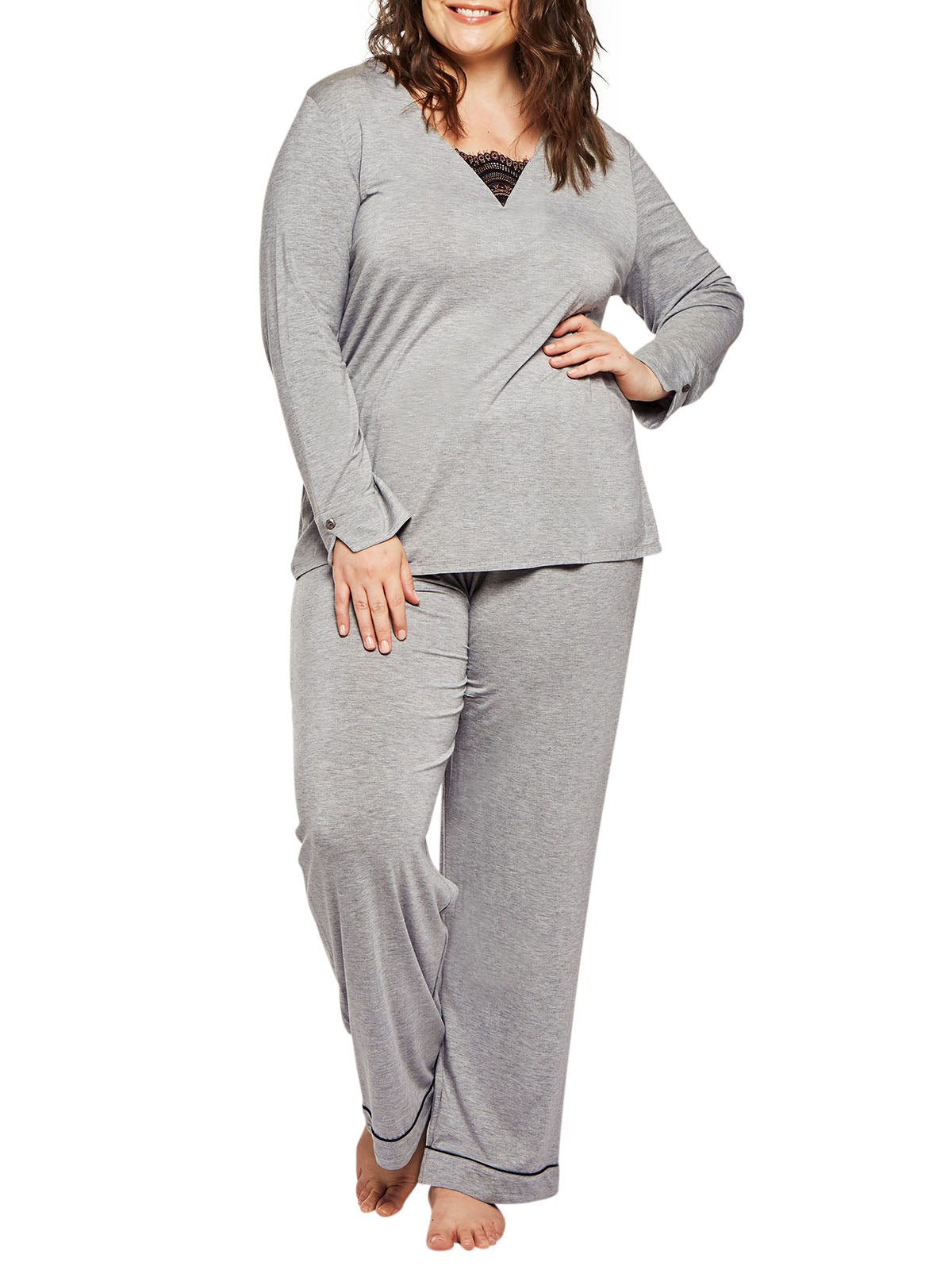 iCollection Rhea Plus Size Pajama Set