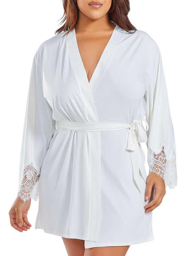 iCollection Robe Women's Arlene Plus Size Robe Loungewear