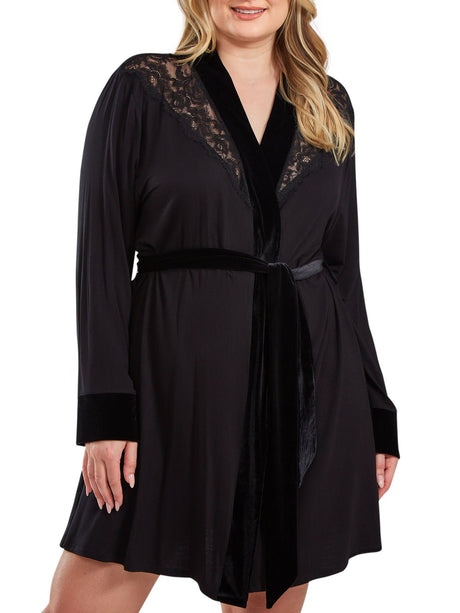 iCollection Robe Women's Malia Plus Size Robe Loungewear