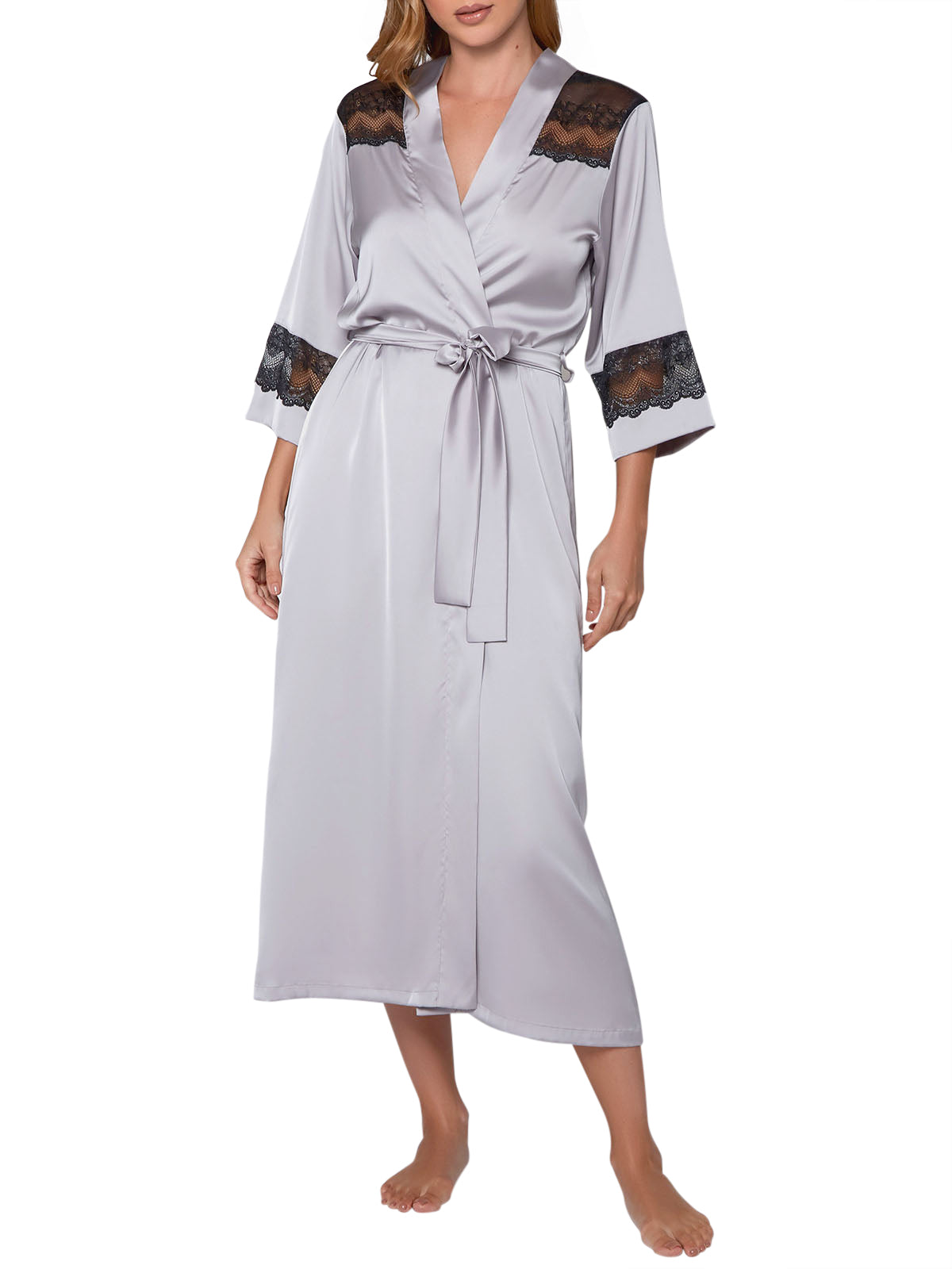 iCollection Robe Women's Tess Long Robe Loungewear