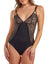 Black strappy lace teddy lingerie