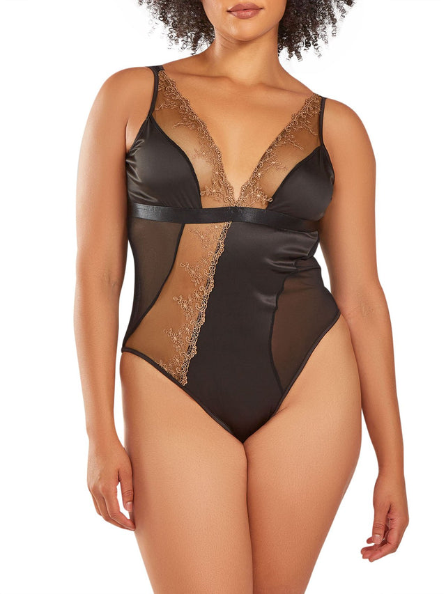 iCollection Teddy Women's Salma Plus Size Teddy Lingerie