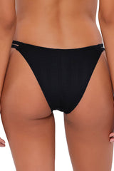 B Swim Black Baja Rib Bella Bikini Bottom