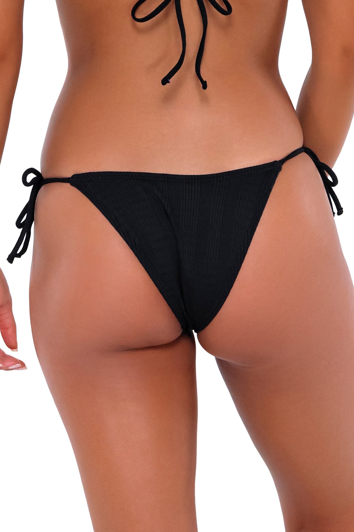 B Swim Black Baja Rib Jaelyn Bikini Bottom