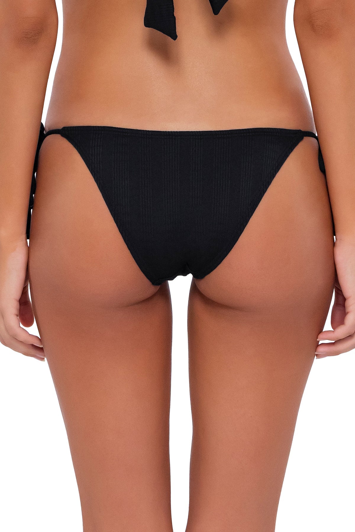 B Swim Black Baja Rib Andi Bikini Bottom