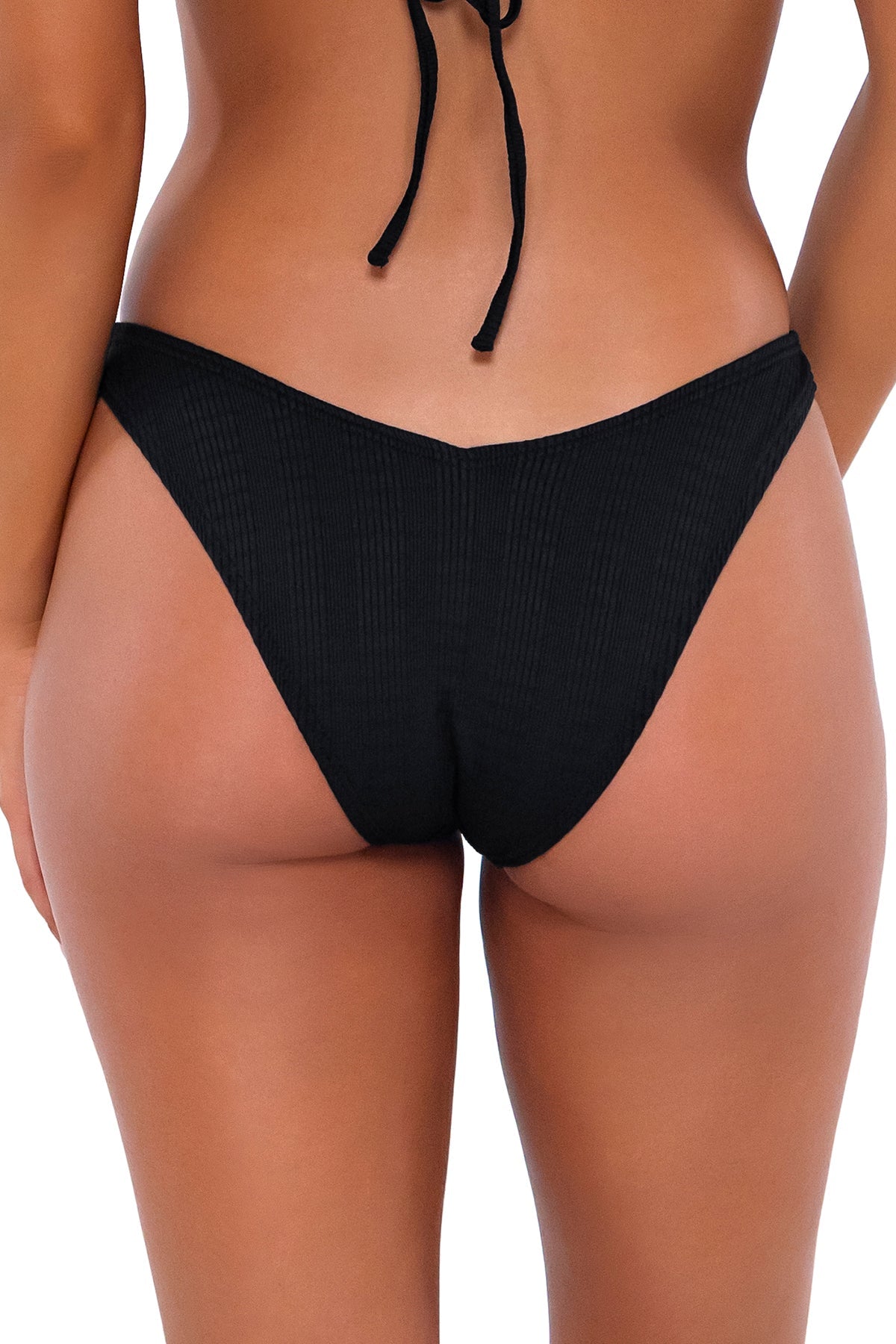 B Swim Black Baja Rib Nevaeh Bikini Bottom