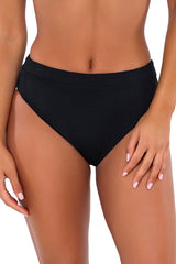 B Swim Black Baja Rib Margot Bikini Bottom