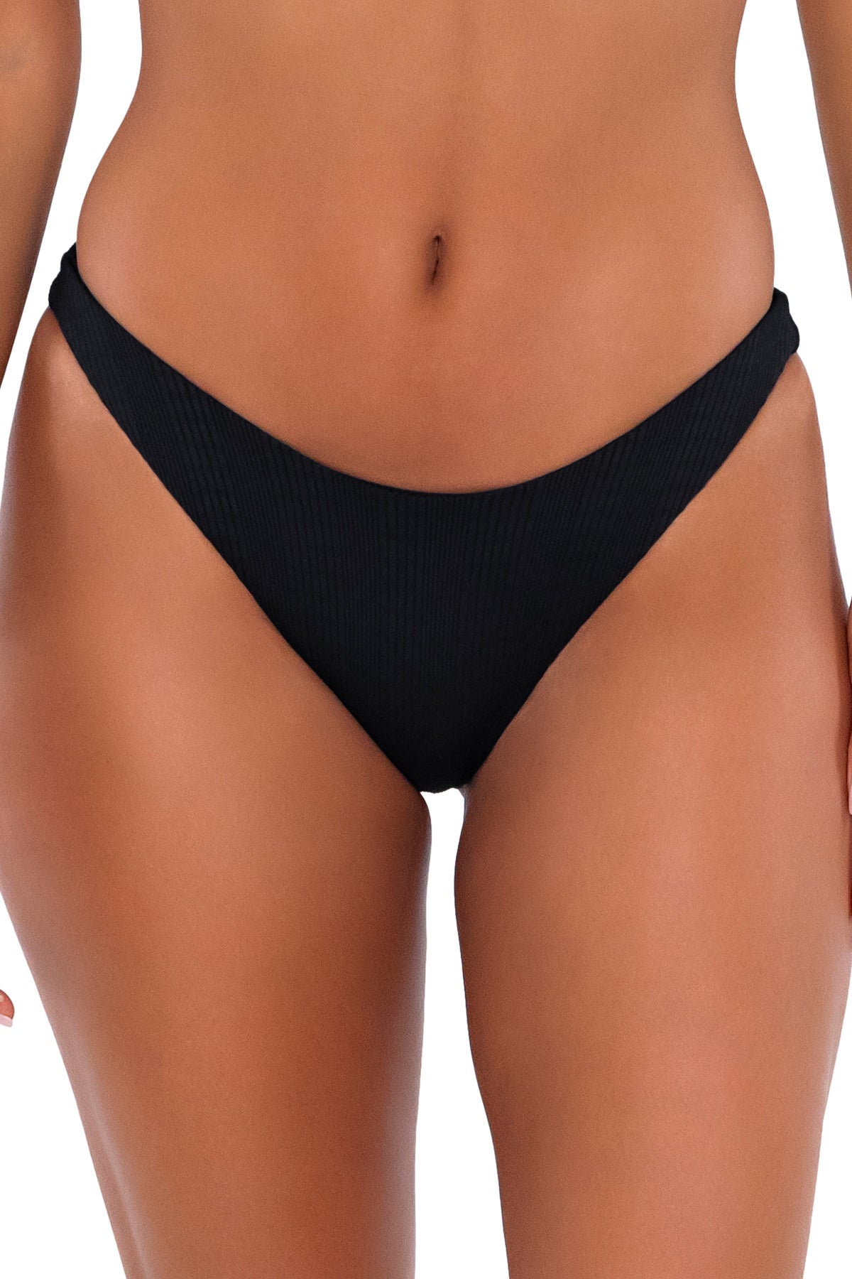 B Swim Black Baja Rib Carly Bottom