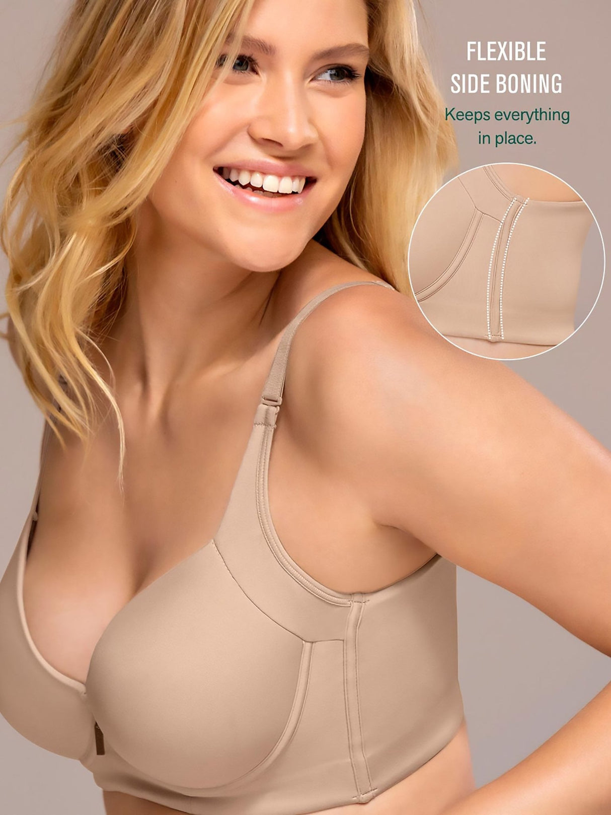 Leonisa Bras Back Smoothing Bra with Soft Full Coverage Cups - High Profile