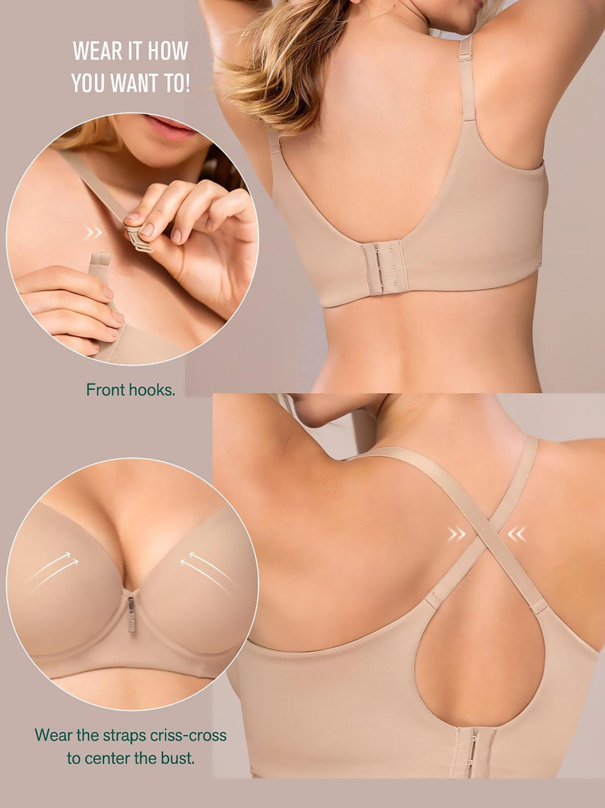 Leonisa Bras Back Smoothing Bra with Soft Full Coverage Cups - High Profile