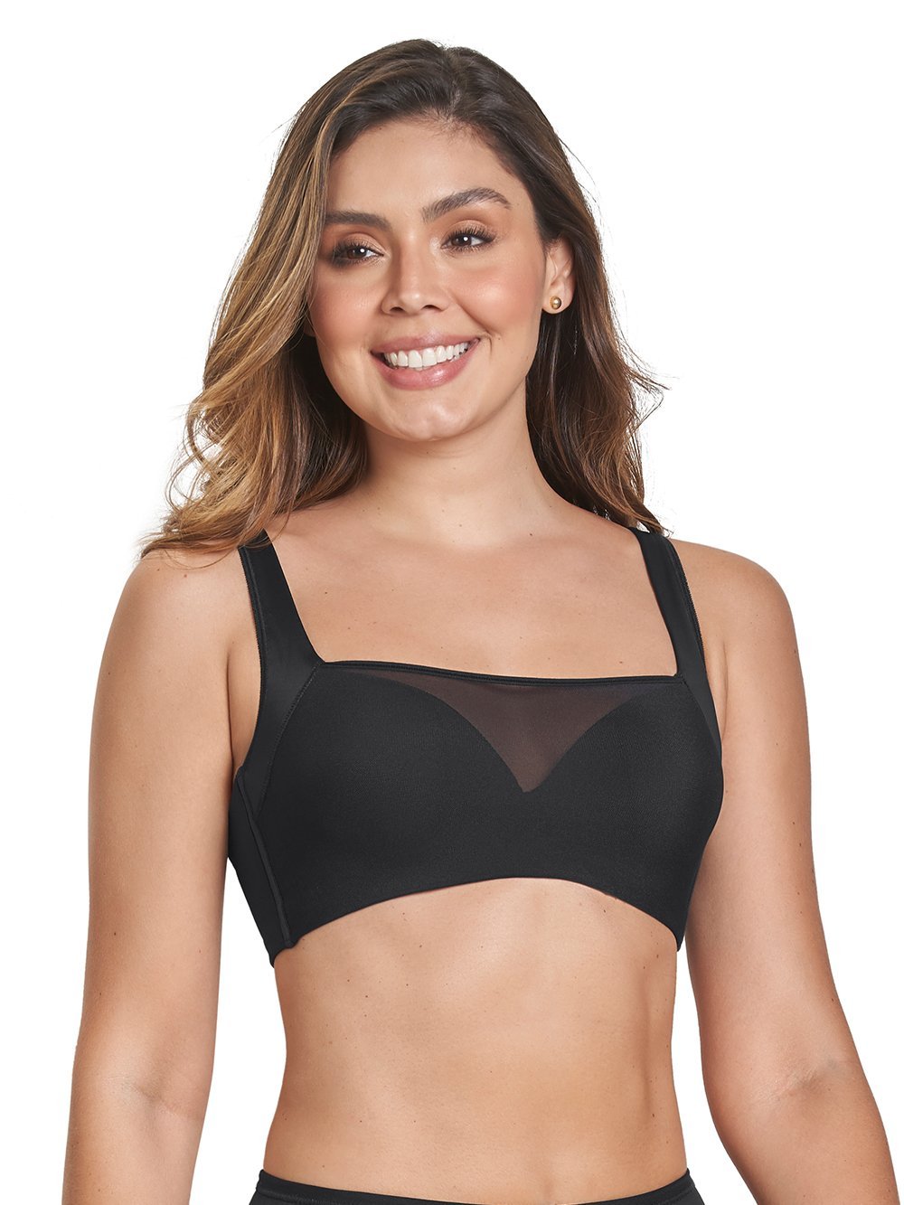 Leonisa Bras Black / 34 / B Mesh Front Contouring Bra - Smart Fusion