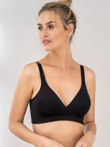 Leonisa Sleep Bras Black / S Multipurpose Pullover Seamless Sleep Bra - Daily or Maternity