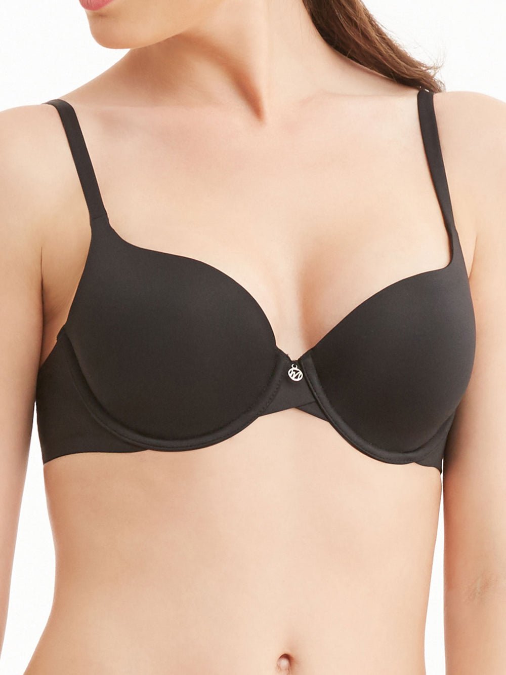 Montelle Intimates Bras 32 / A / Black Montelle Pure Demi Cup T-Shirt Bra