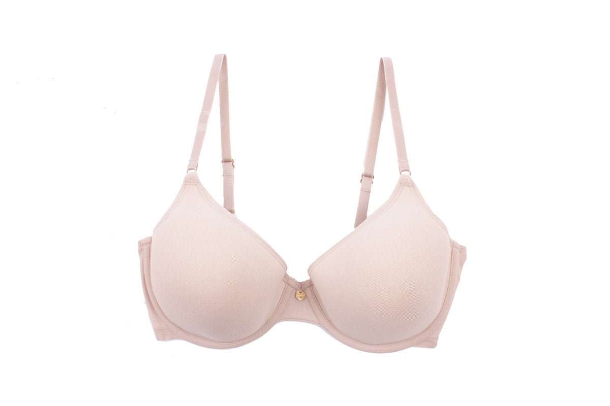 Rose beige Natori Understated contour underwire t-shirt bra 132025, view 3