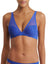 Blue flame Natori True Zen sheer mesh plunge t-shirt bra 721343, front view