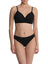 Black Natori Cloud Comfort convertible back smoothing wireless bra 733338, front view