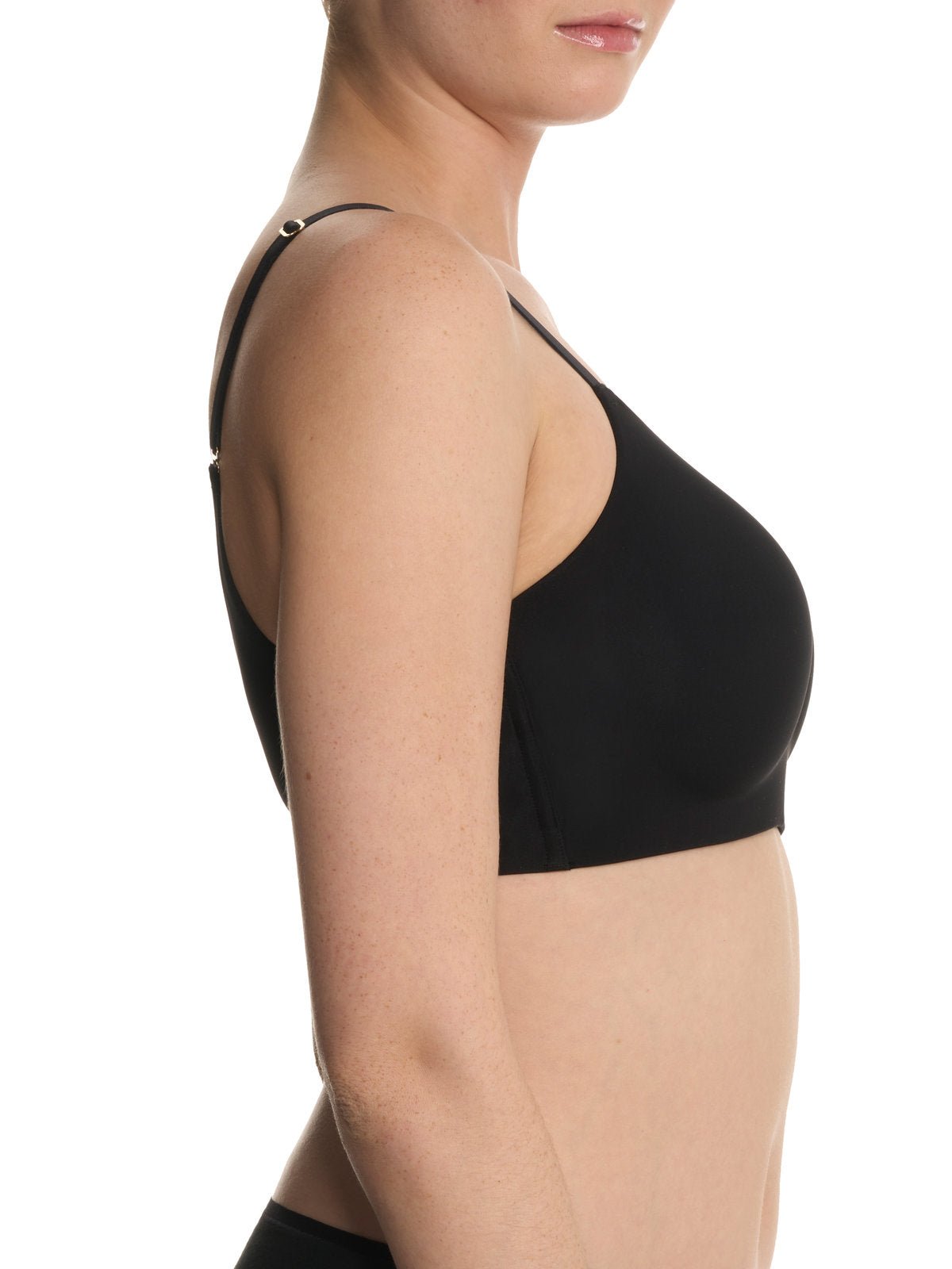 Black Natori Cloud Comfort convertible back smoothing wireless bra 733338, view 4