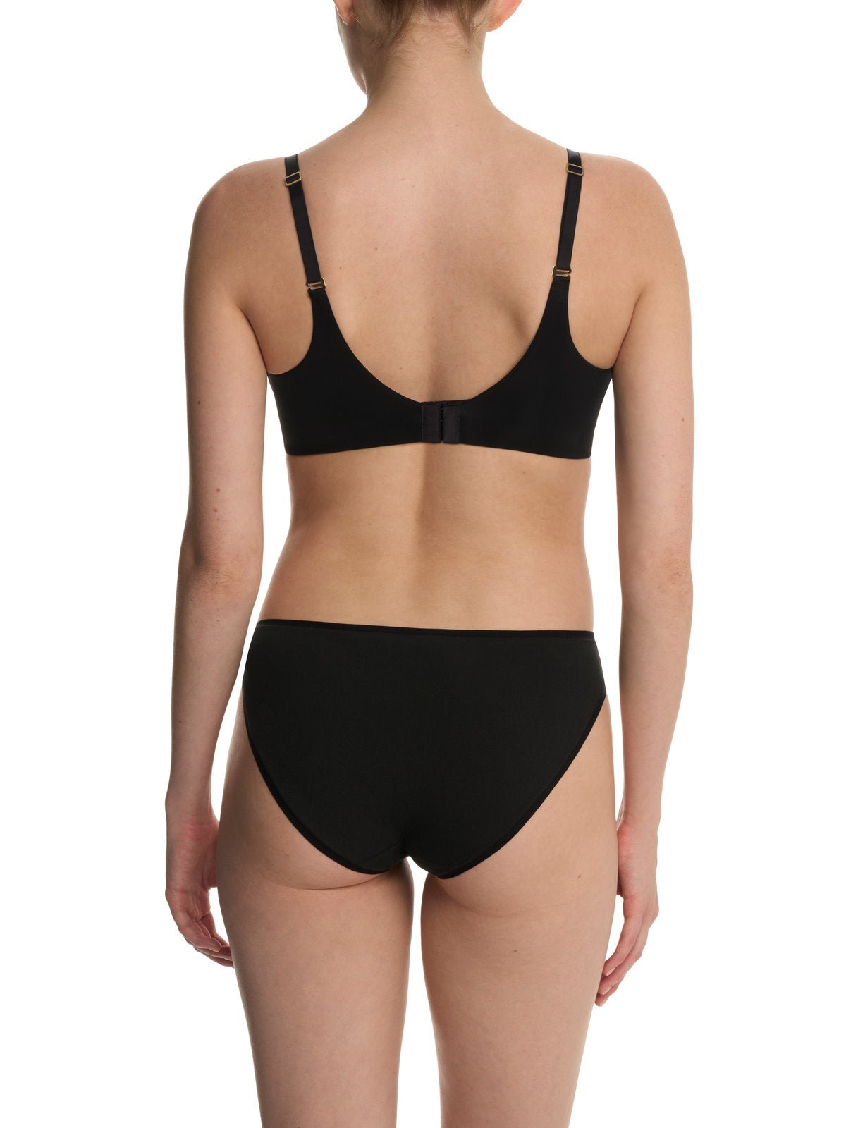 Black Natori Cloud Comfort convertible back smoothing wireless bra 733338, view 5