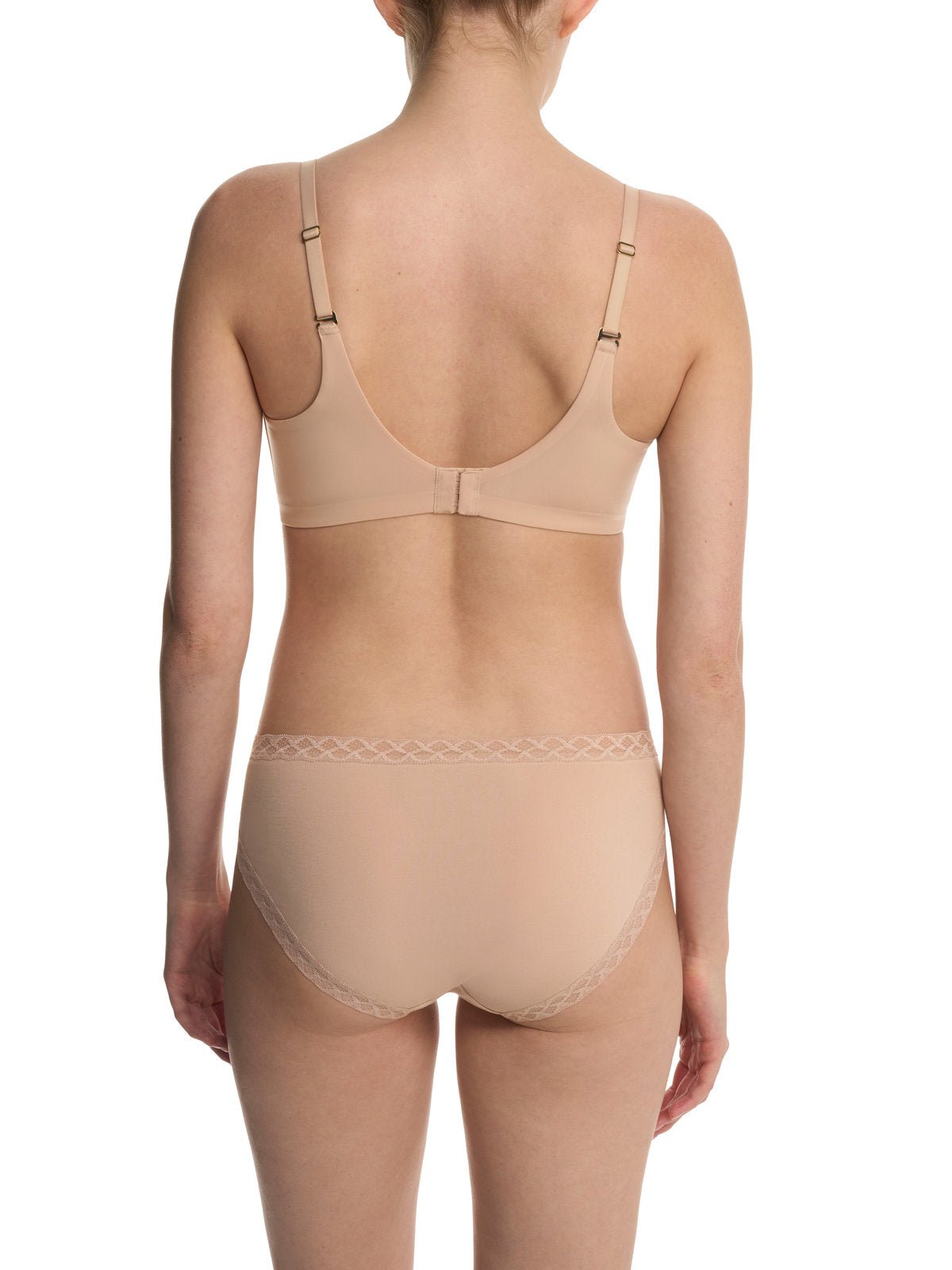 Light mocha Natori Cloud Comfort convertible back smoothing wireless bra 733338, view 3