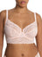 Whisper pink Natori Heavenly full coverage longline lace underwire bra 734314, front view