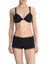 Black Natori Pure Luxe convertible front-close contour underwire bra 738080, front view