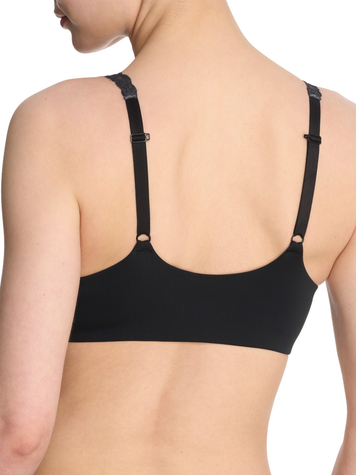Black Natori Pure Luxe convertible front-close contour underwire bra 738080, view 7