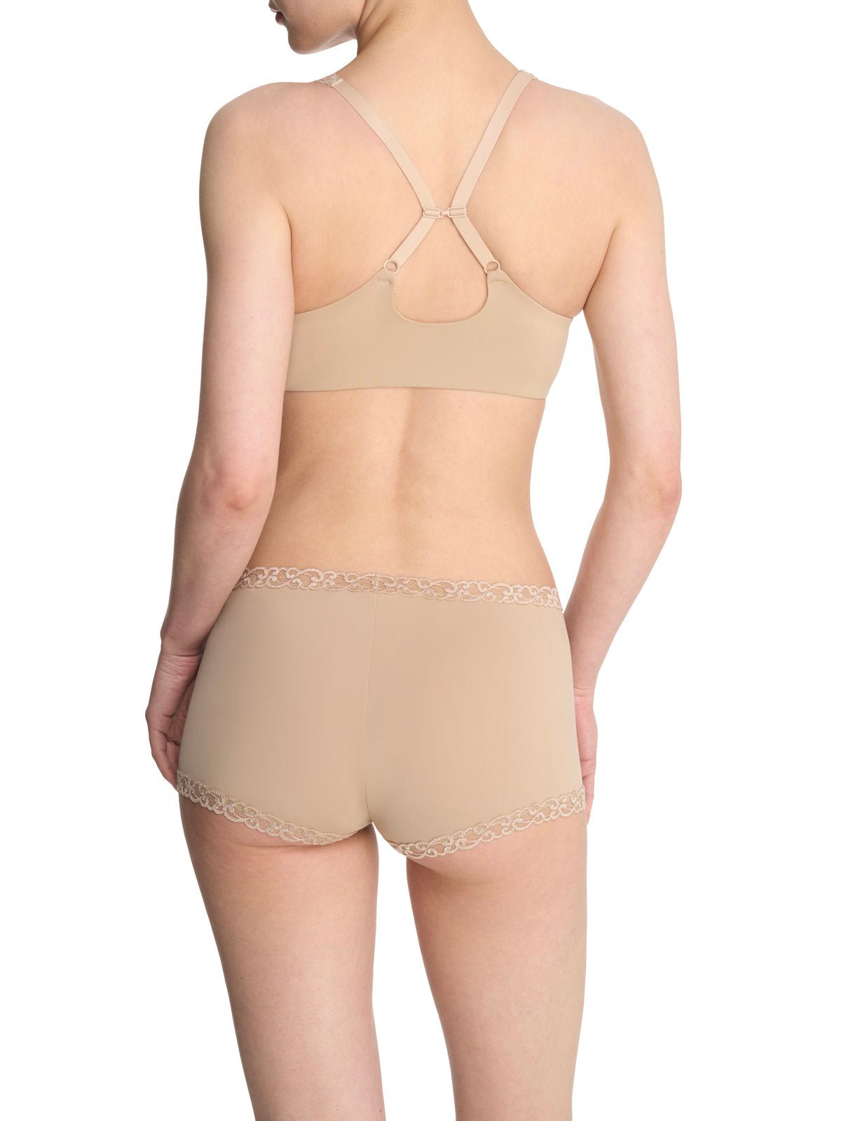 Cafe Natori Pure Luxe convertible front-close contour underwire bra 738080, view 4