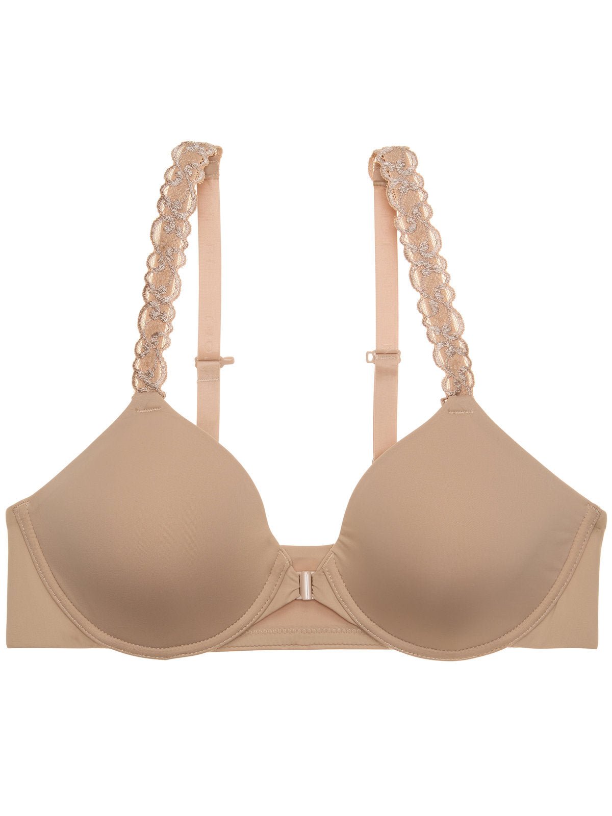 Cafe Natori Pure Luxe convertible front-close contour underwire bra 738080, view 5