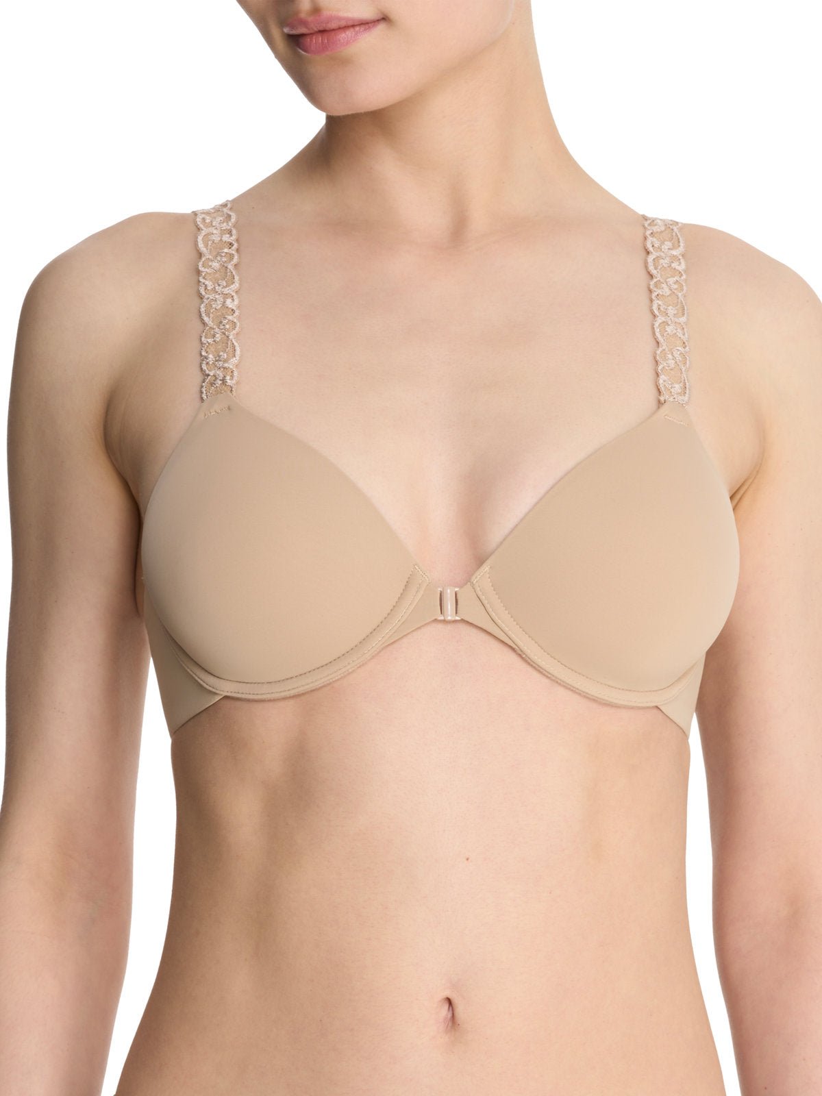 Cafe Natori Pure Luxe convertible front-close contour underwire bra 738080, view 6