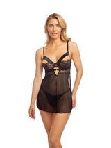 Oh La La Cheri Babydoll Ingrid Peek-A-Boo Sheer Babydoll