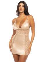 Oh La La Cheri Babydoll Laura Satin Babydoll Dress