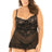 Oh La La Cheri Babydoll Lingerie Plus Size Black / 1X Curvy Page Lace Babydoll