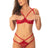 Oh La La Cheri Bra and Panty Sets Red / OS Elaina Open Cup Bra Set