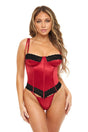 Oh La La Cheri Bustier Red Dahlia/Black / S Tempest Bustier Bra Set