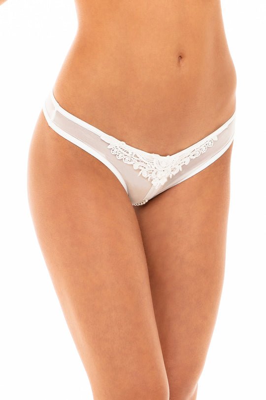 Oh La La Cheri Panty White / OS Bridal Paradise Pearl Thong