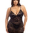 Oh La La Cheri Plus Size Babydoll Curvy Amaya Snake Lace Babydoll