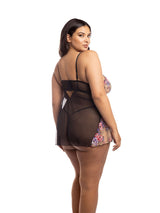 Oh La La Cheri Plus Size Babydoll Curvy Nadine Lace Babydoll