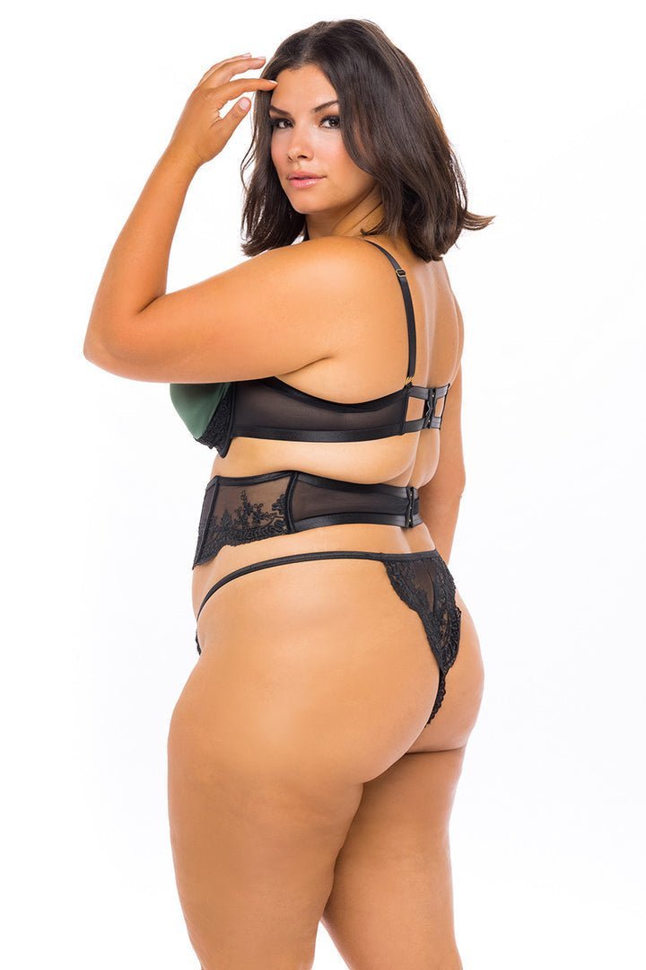 Curvy Paulette Lace 3 Piece Bra Set