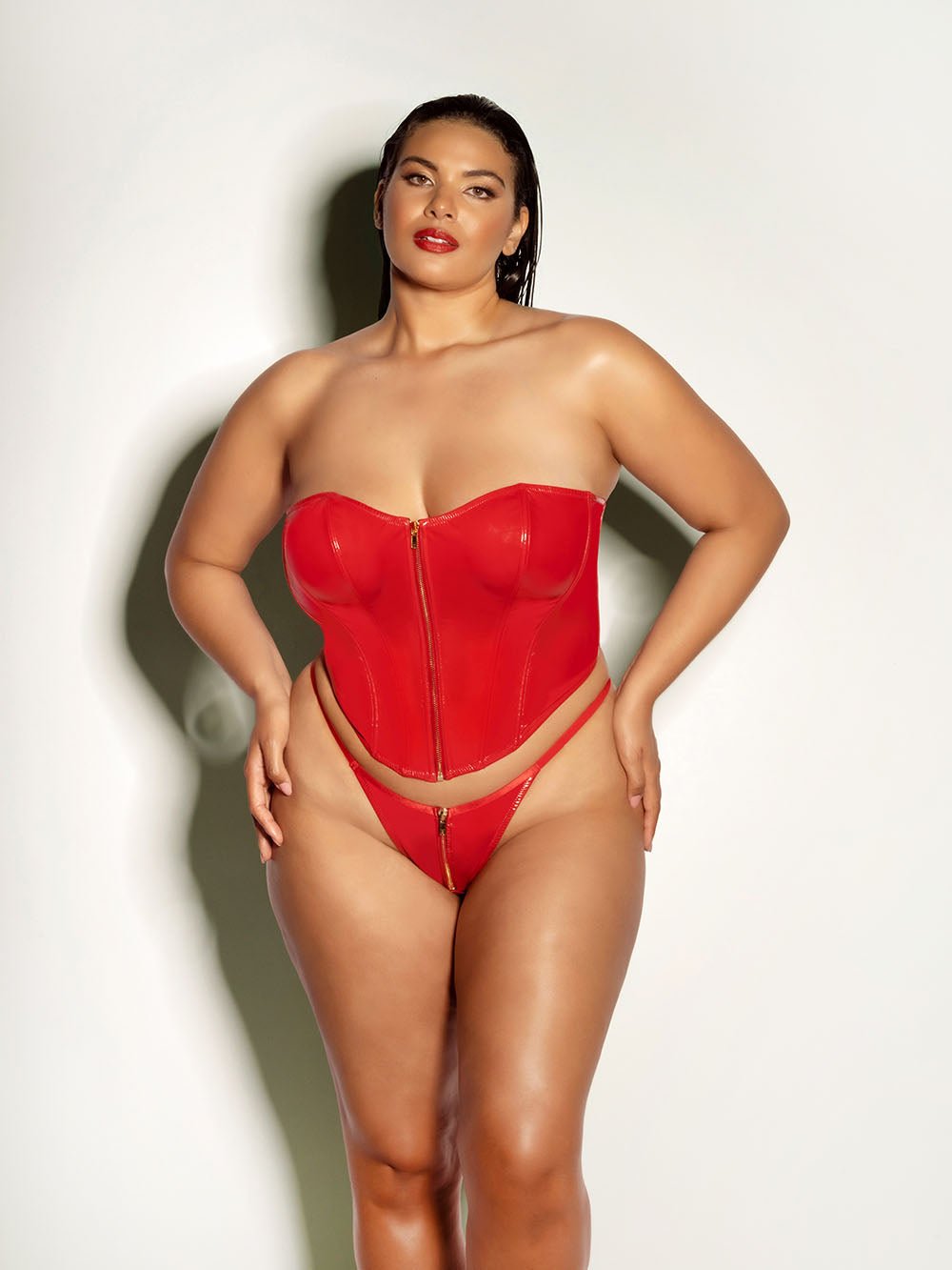 Oh La La Cheri Plus Size Bra Set Fetish Curvy Rider Bustier Bra Set