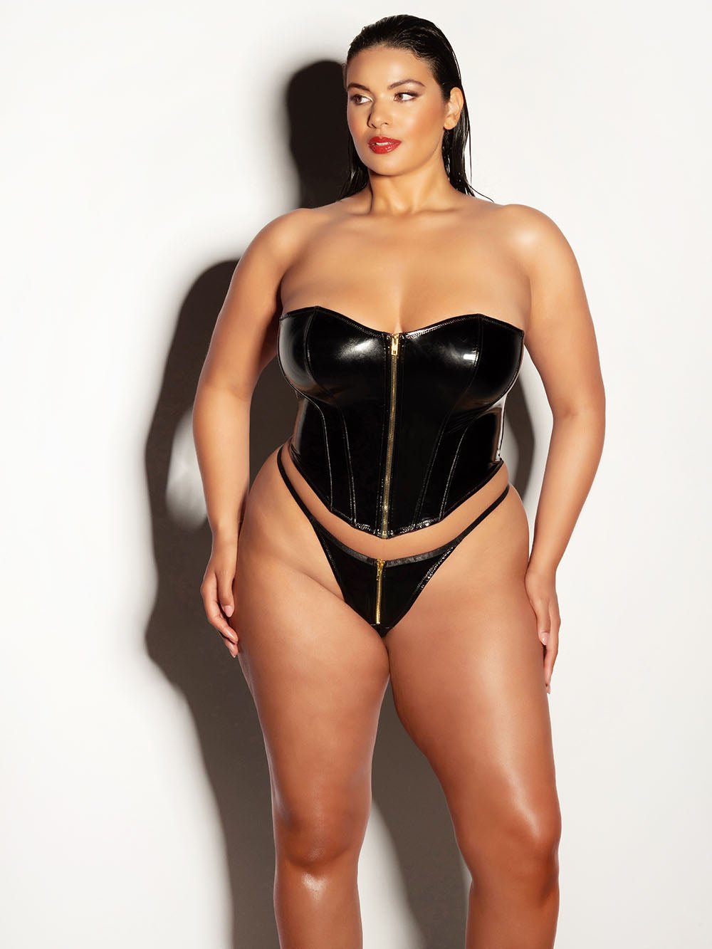 Oh La La Cheri Plus Size Bra Set Fetish Curvy Rider Bustier Bra Set