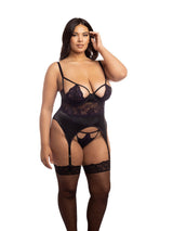 Oh La La Cheri Plus Size Corsets Curvy Demi Lace Merry Widow Sets