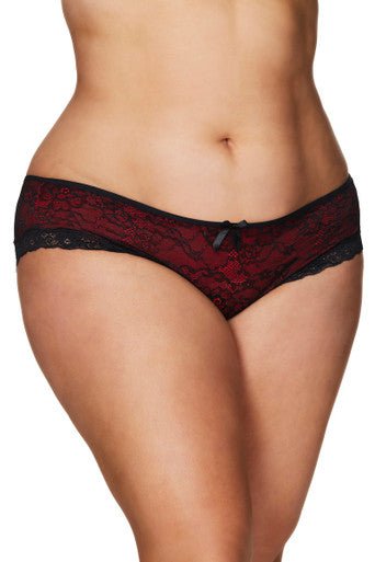 Oh La La Cheri Plus Size Panties Black/Pink / 1X/2X Curvy Raissa Cage Panty