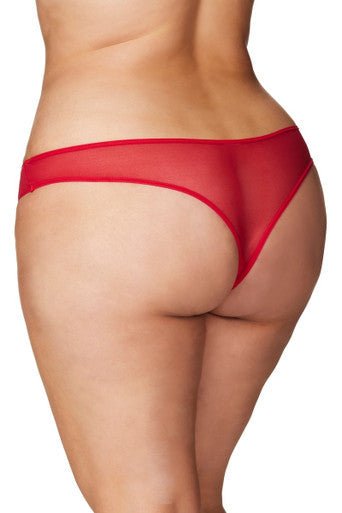 Oh La La Cheri Plus Size Panties Curvy Paradise Lace Pearl Thong