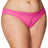 Oh La La Cheri Plus Size Panties Pink / 1X/2X Curvy Paradise Lace Pearl Thong