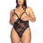 Oh La La Cheri Plus Size Teddy Black / 1X/2X Curvy Elayne Open Cup Teddy