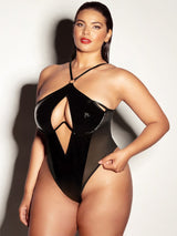 Oh La La Cheri Plus Size Teddy Black / 1X/2X Fetish Curvy Fantasy Teddy